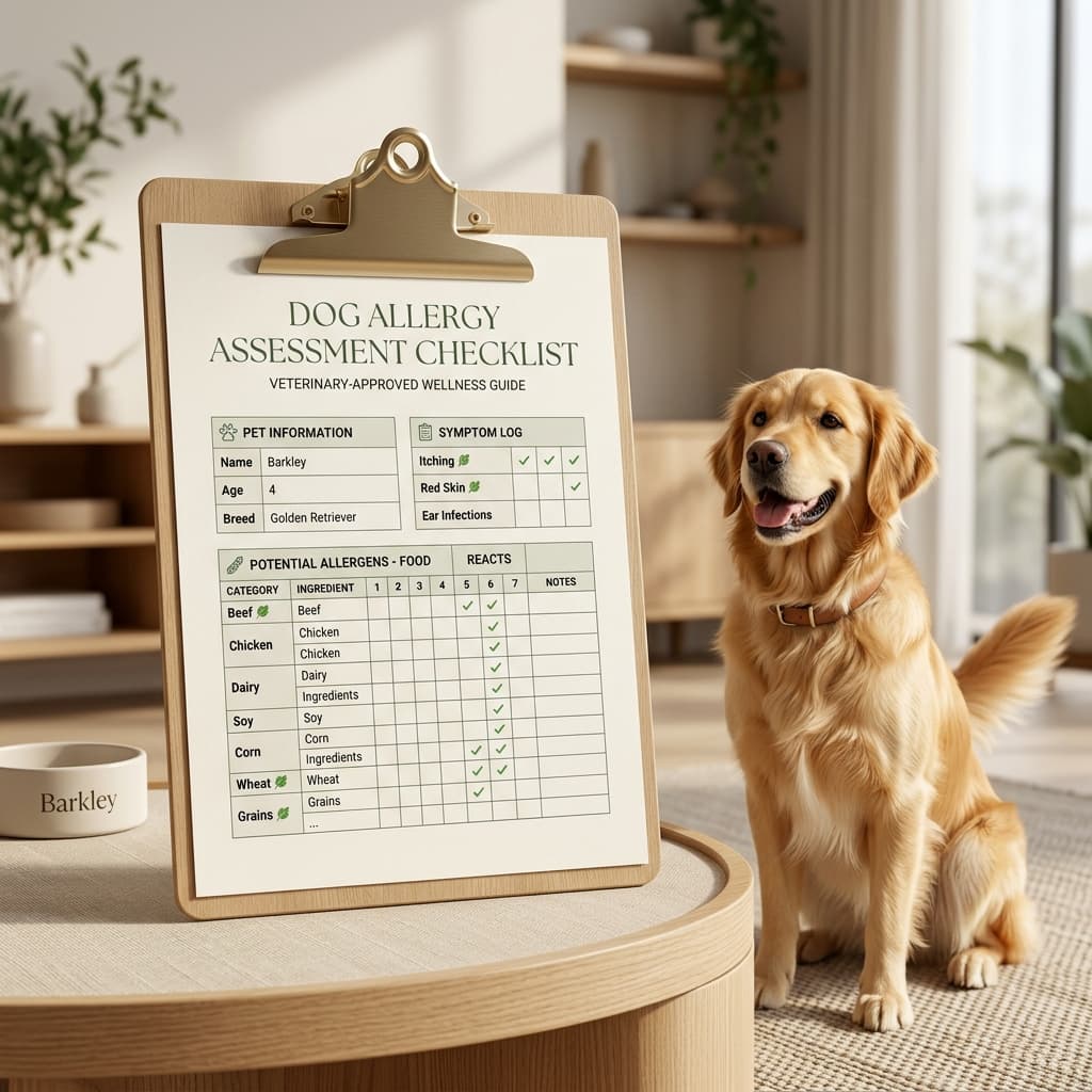Free Dog Allergy Assessment Checklist printable PDF
