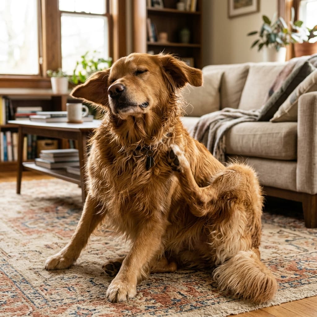 dog keeps scratching but no fleas